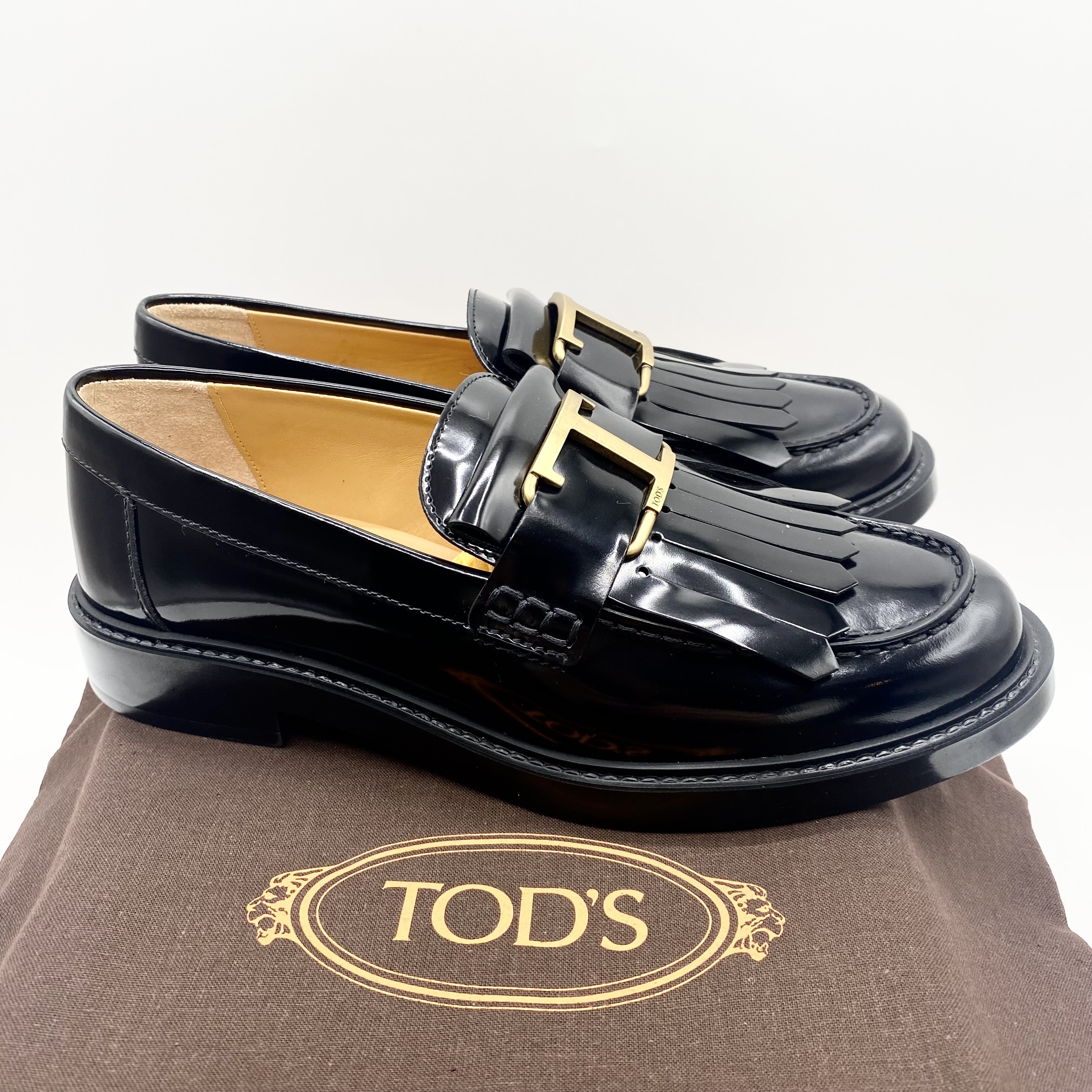 関税送料無料【TOD'S】T タイムレス レザー ローファー