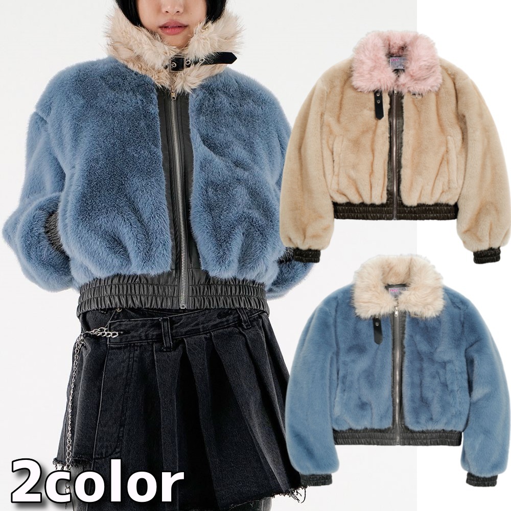 YOUTHBATH★韓国★FUR RIDER JACKET 2色 ファーライダーズジャケ