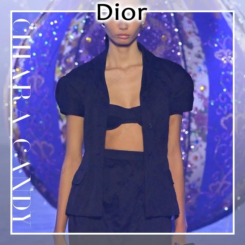 【23AW NEW】Dior_women / パフスリーブ フィットジャケット /黒