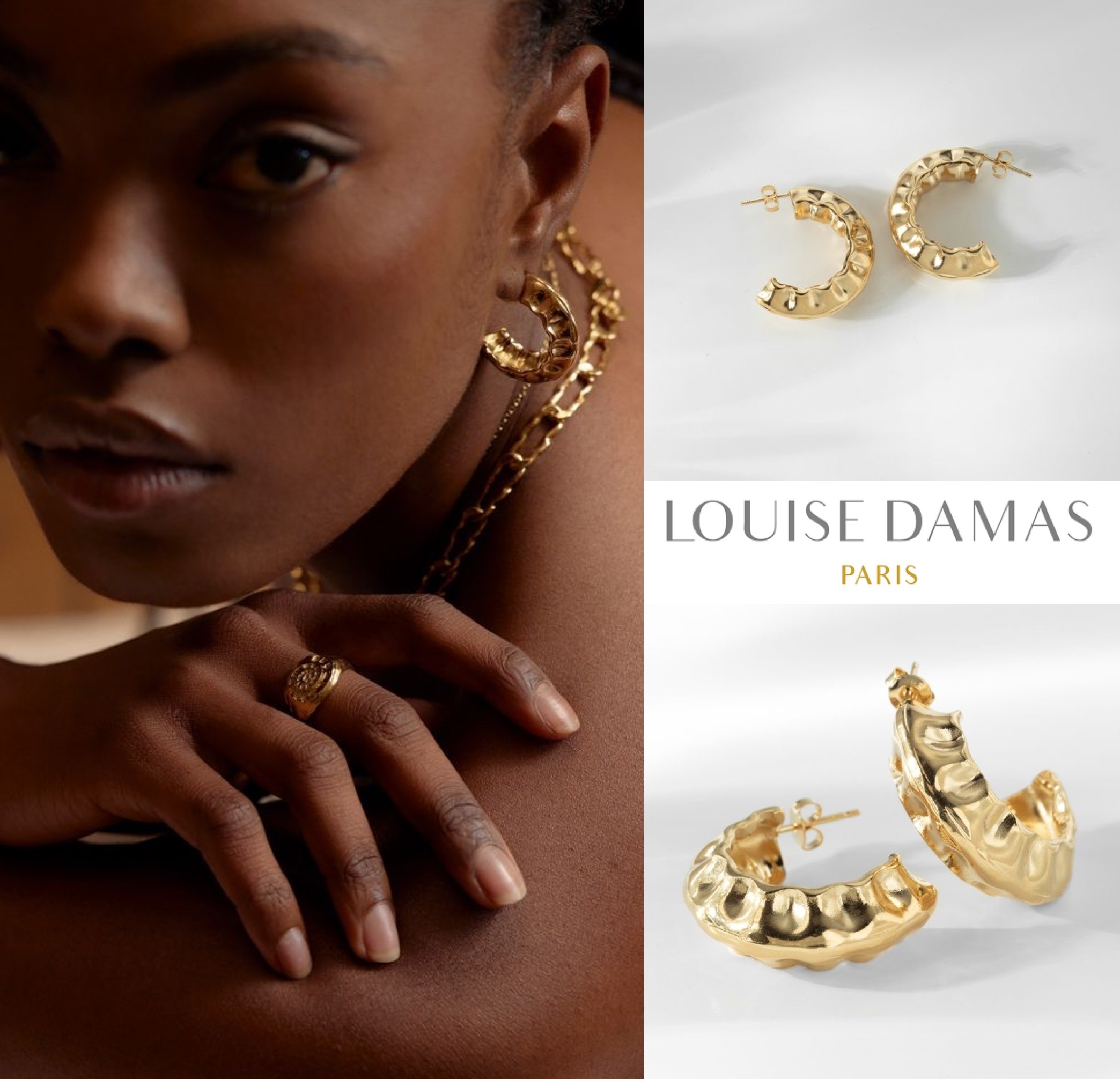 ★パリ発 Louise Damas★VENUS ピアス クレオール (大) ゴールド