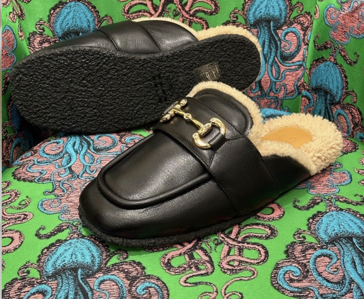 【GUCCI】ホースビット ミュール もこもこ × レザー