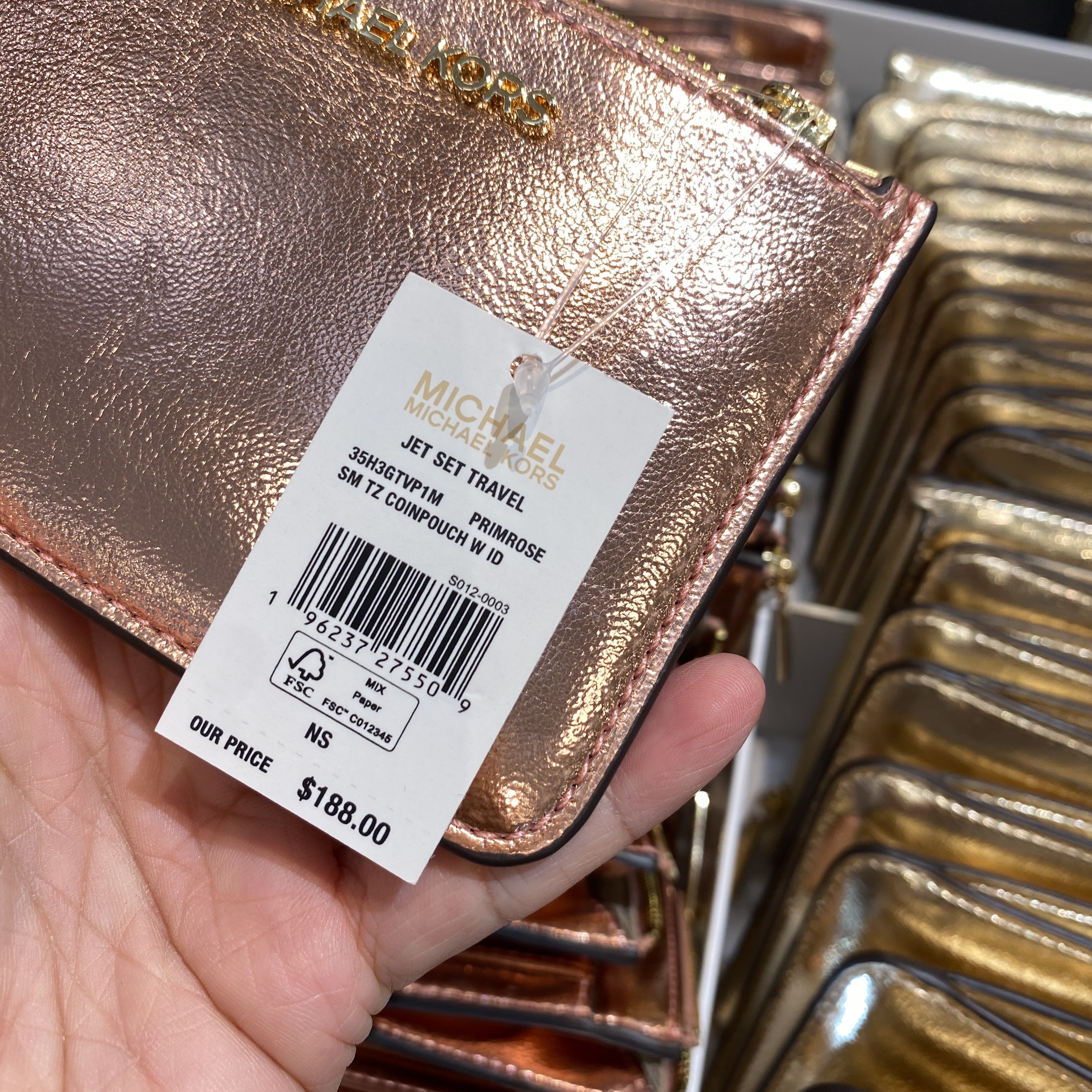 新色☆Michael Kors☆JET SET TRAVEL CARDPOUCH キーリング付