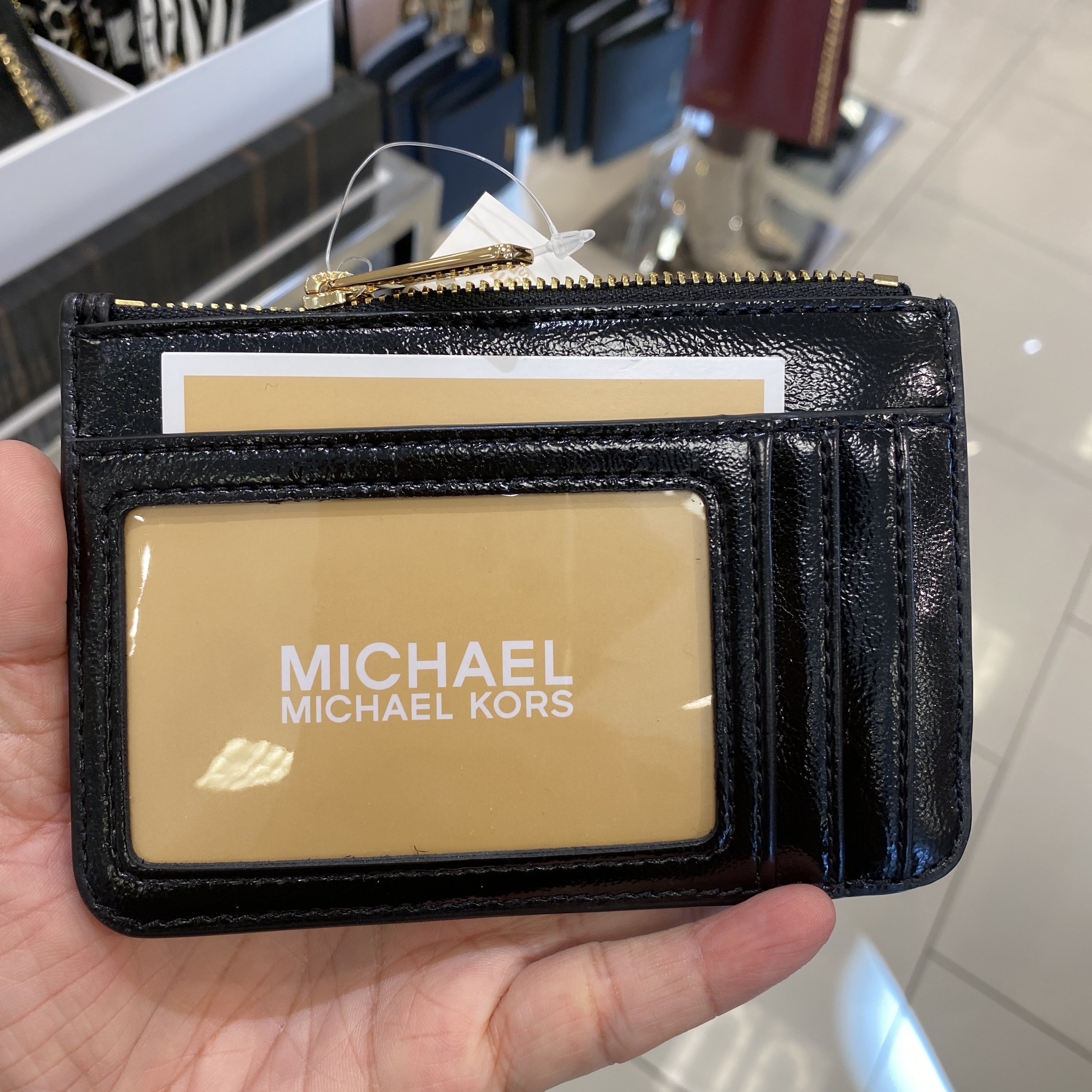 新色☆Michael Kors☆JET SET TRAVEL CARDPOUCH キーリング付