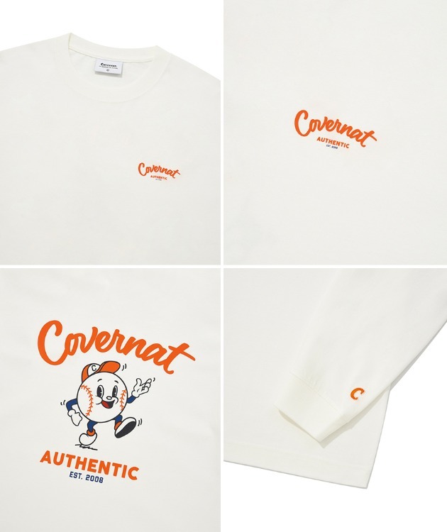 ★関税込★COVERNAT★BASEBALL GRAPHIC LONG SLEEVE★ ☆関税込☆COVERNAT☆BASEBALL GRAPHIC LONG SLEEVE☆ (COVERNAT