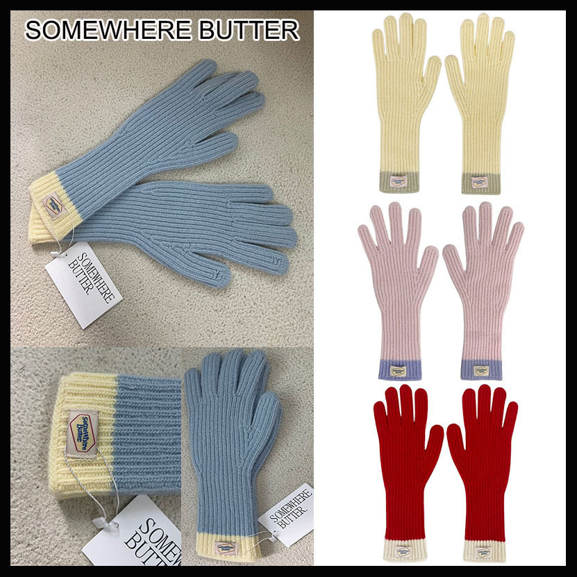 人気★SOMEWHERE BUTTER ★BUTTER CASHMERE GLOVES
