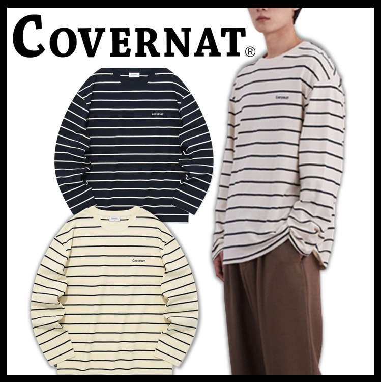 ★関税込★COVERNAT★KNIT STRIPE LONG SLEEVE★Tシャツ★