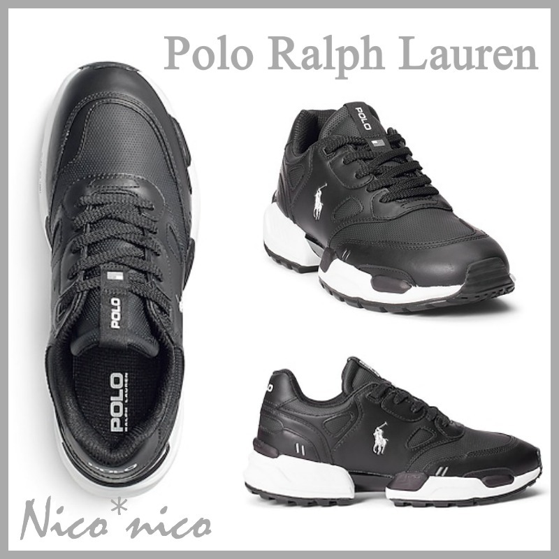 【Polo Ralph Lauren】ロゴ スニーカー 無地 *送料/関税込み*