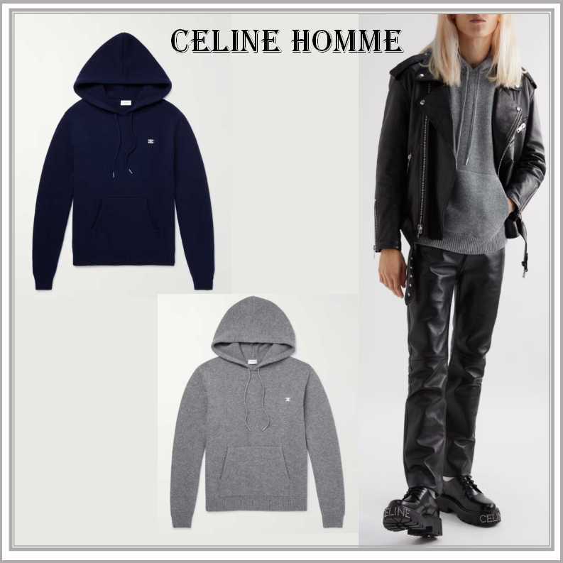 【関税込】◆CELINE HOMME セリーヌオム◆ロゴ刺繍 パーカー