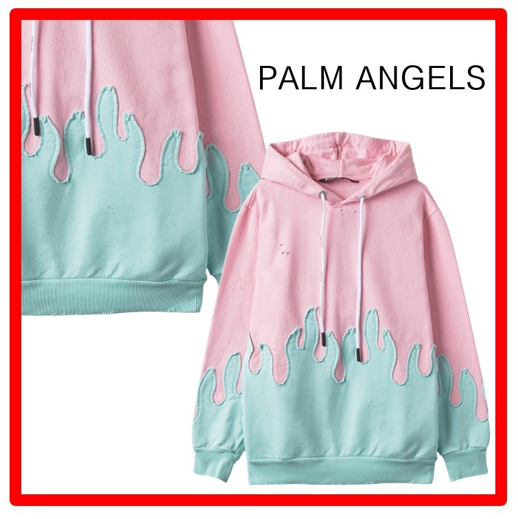 ★韓国の人気★【Palm Angels】★LAYERED FLAMES HOODI.E★