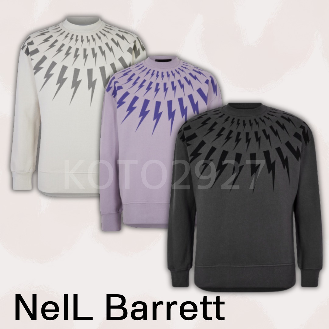 関送込★NeIL Barrett スウェット ライトニングボルト 3colors