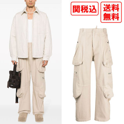 JACQUEMUS Cargo Street Style Plain Cotton Straight Cargo Pants