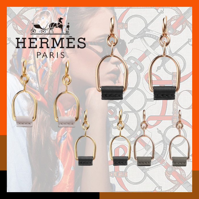HERMES 上品 ピアス エケストル Heritage Equestre Etrier PM
