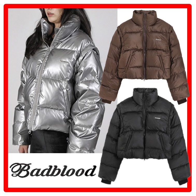 ☆韓国の人気☆【BADBLOOD】☆Detachable Sleeve Down Puffe.r☆