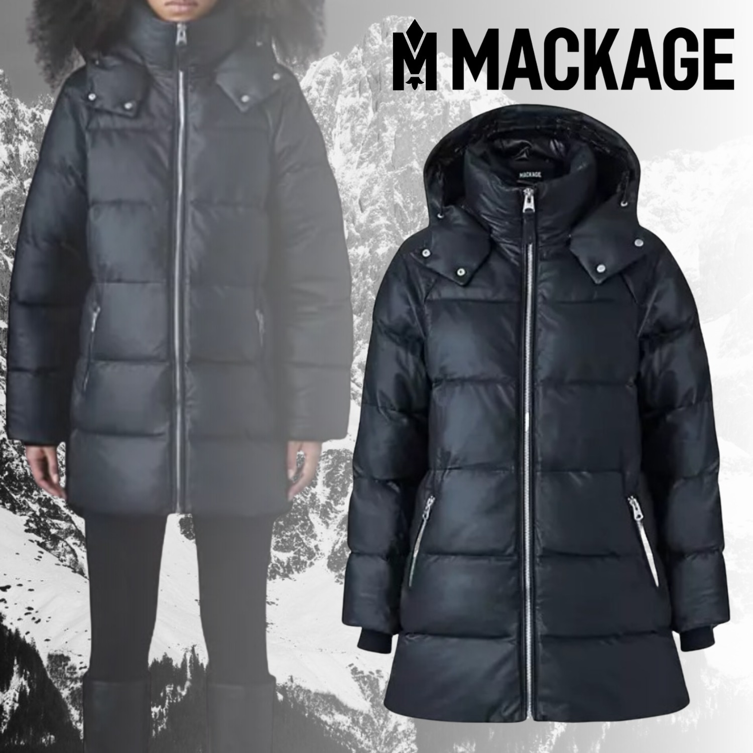 MACKAGE マッカージュ Karsyn Down Coat レザーダウンコート