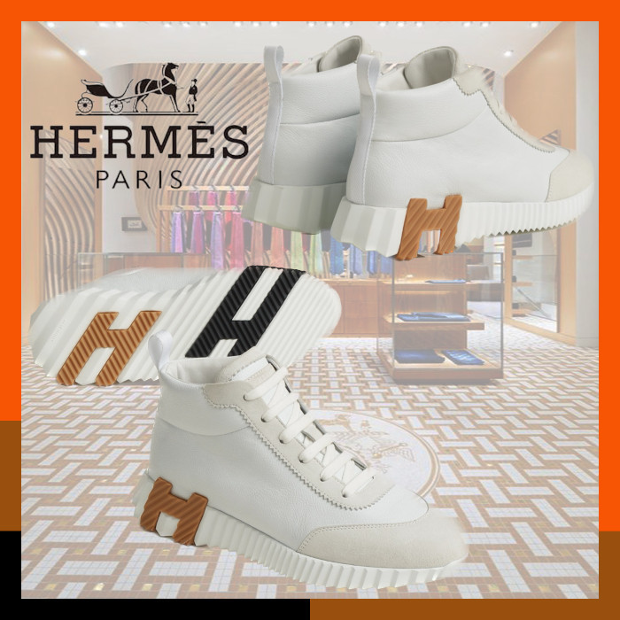 HERMES 最新作 ホワイト スニーカー Hロゴ ヒップホップ Hip-Hop