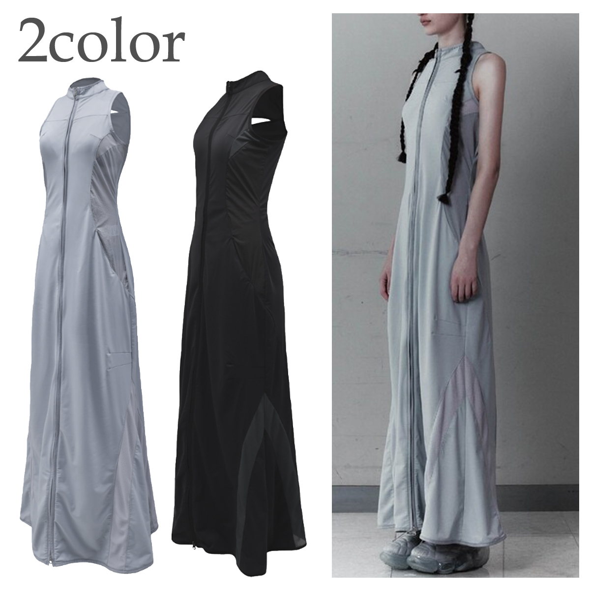 ワンピース ojos Hoodie Bolero Maxi 2-Piece Dress BUK682