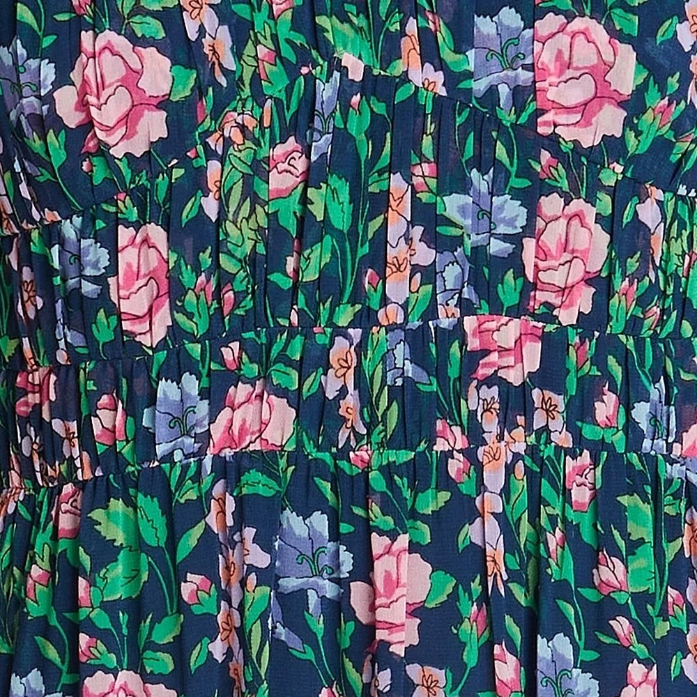 【DIANE VON FURSTENBERG】ミディワンピース ギャザー入り DIANE VON FURSTENBERG ジョーゼット ミディワンピース ギャザー