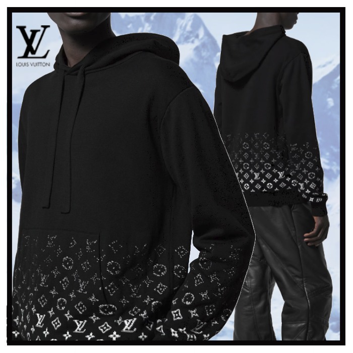 Louis Vuitton《コットンフーディ》黒 LV SKI モノグラム 直営店