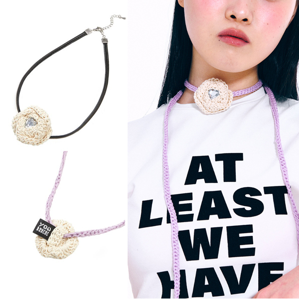 ネックレス・ペンダント YOUHEE HEART ROSE KNIT CHOKER BFT037
