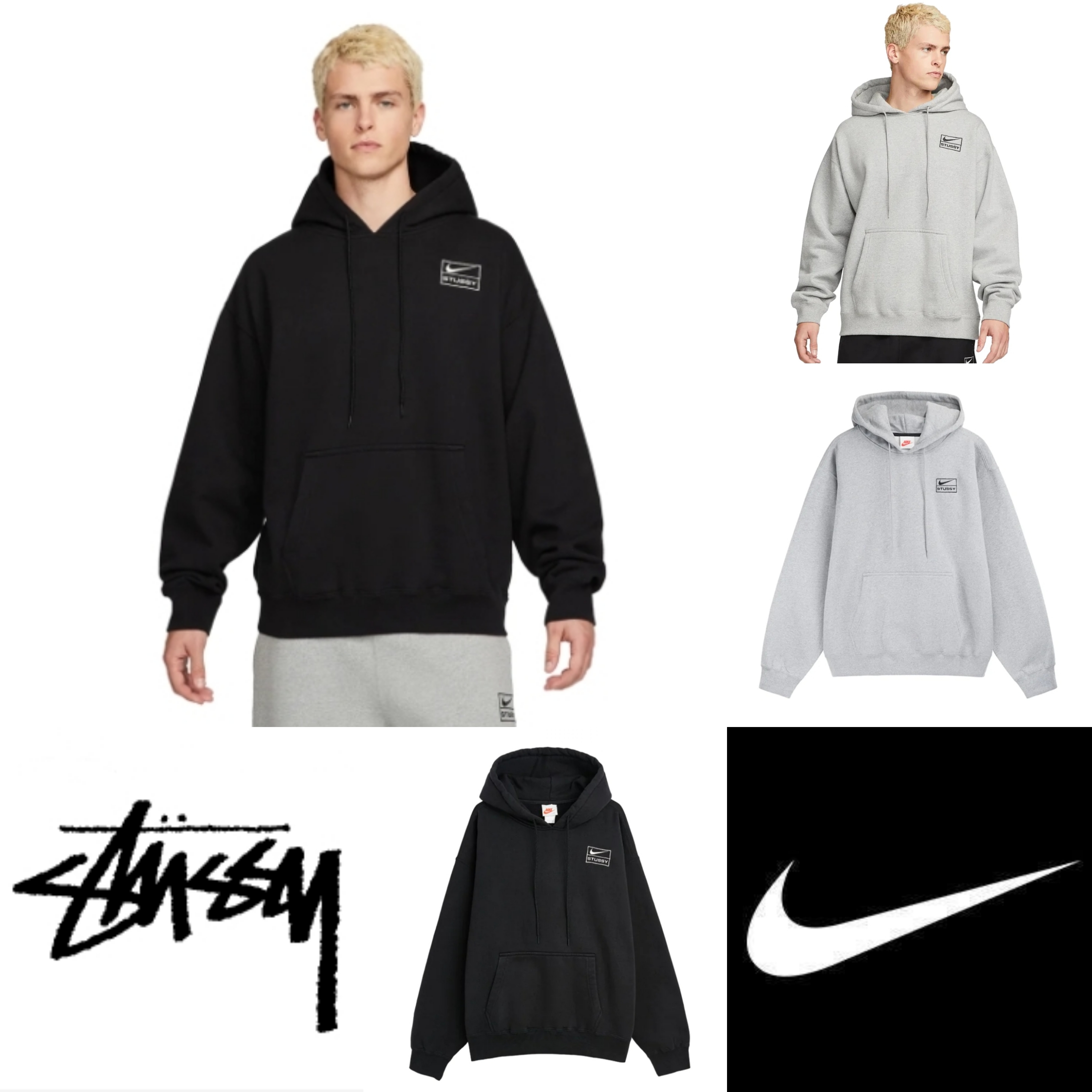 NIKE×STUSSY Ｗashed hoodie black