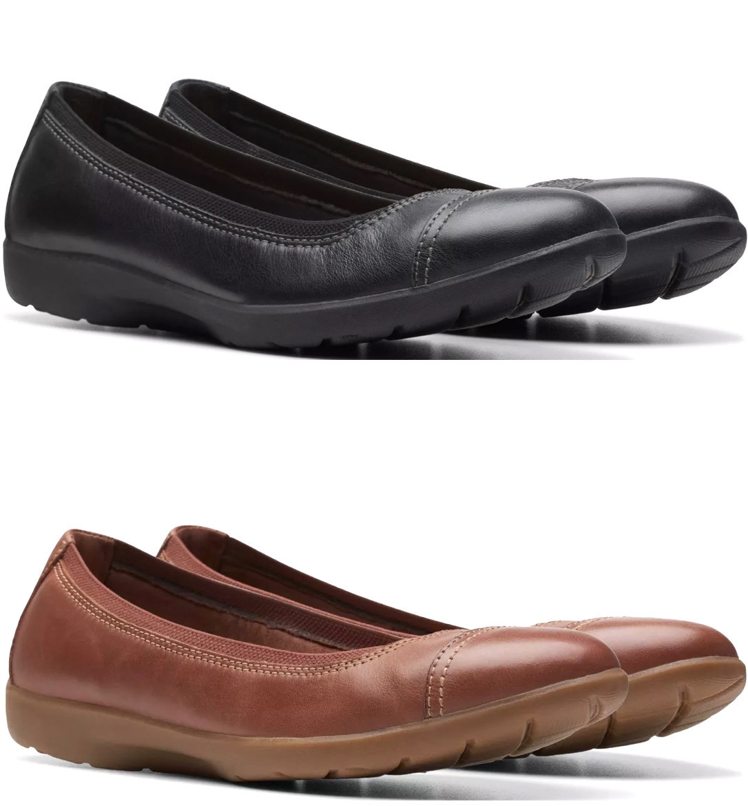 Clarks キャップ フラット レザー スニーカー スニーカー
