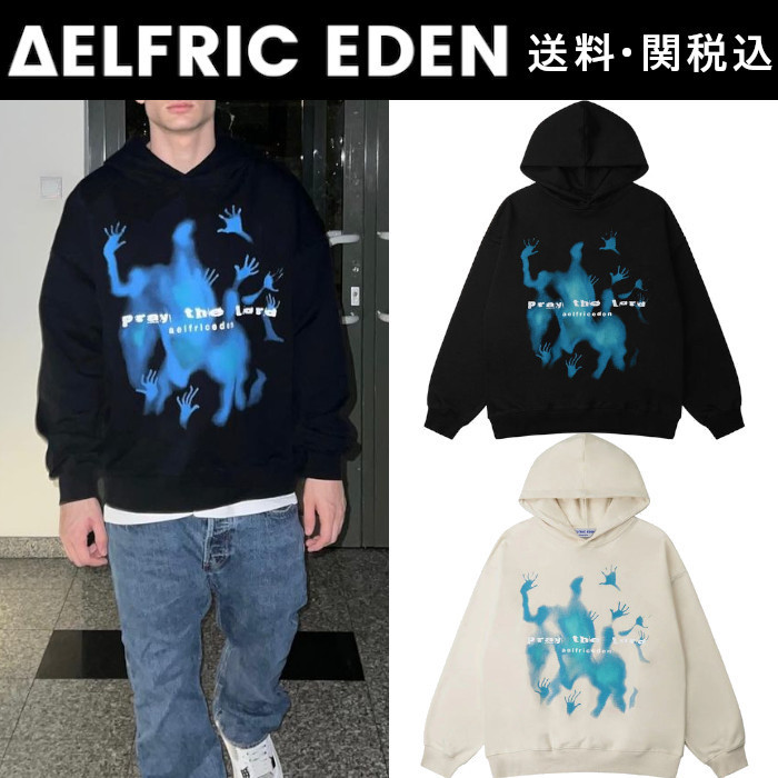 【Aelfric Eden】アブストラクション シャドウ プリントパーカー