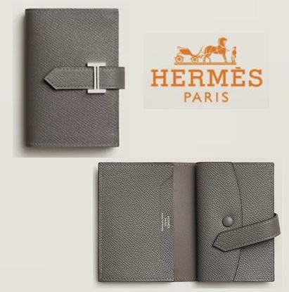 折りたたみ財布 HERMES Bearn Mini Gris Meyer