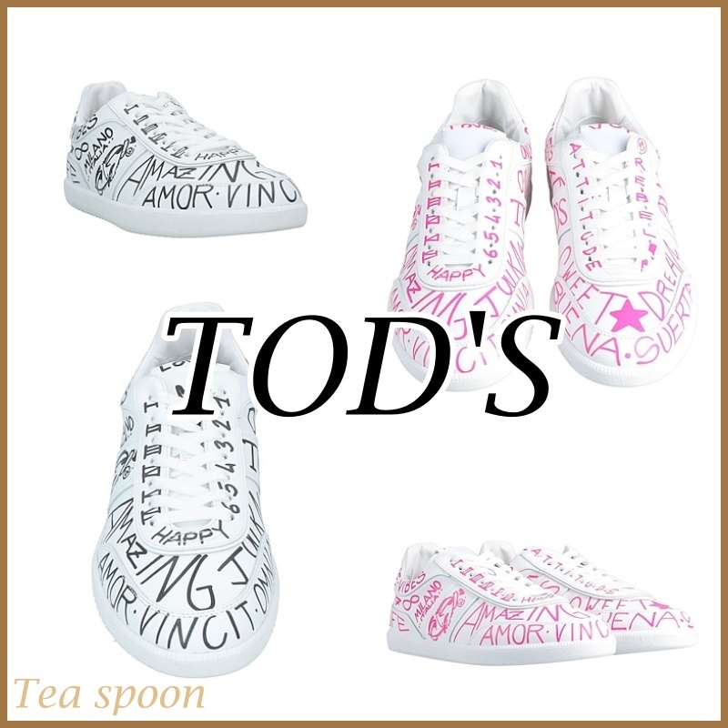TOD'S♦ロゴ スニーカー 2色展開 レザー 送料込