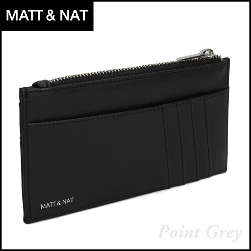 【MATT & NAT】ヴィーガンレザー・折りたたみ・スリム長財布 MATT & NAT】ヴィーガンレザー・折りたたみ・スリム長財布