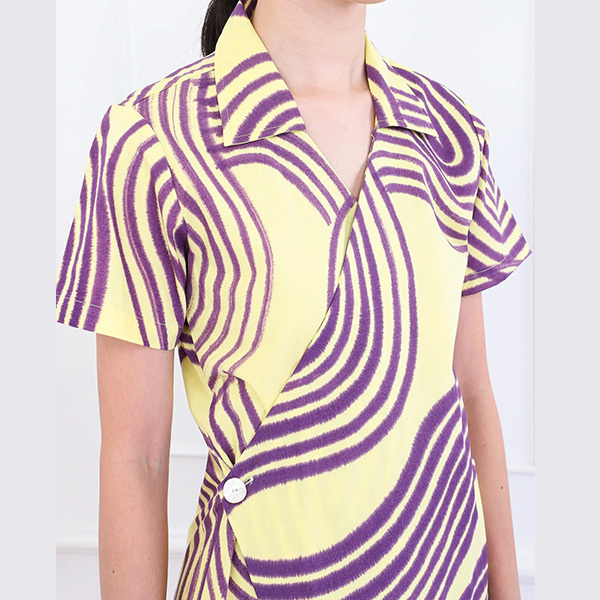 SUKU HOME☆Yellow Flux Wrap Dress ラップ ドレス ワンピース SUKU HOME☆Yellow Flux Wrap Dress ラップ ドレス ワンピース