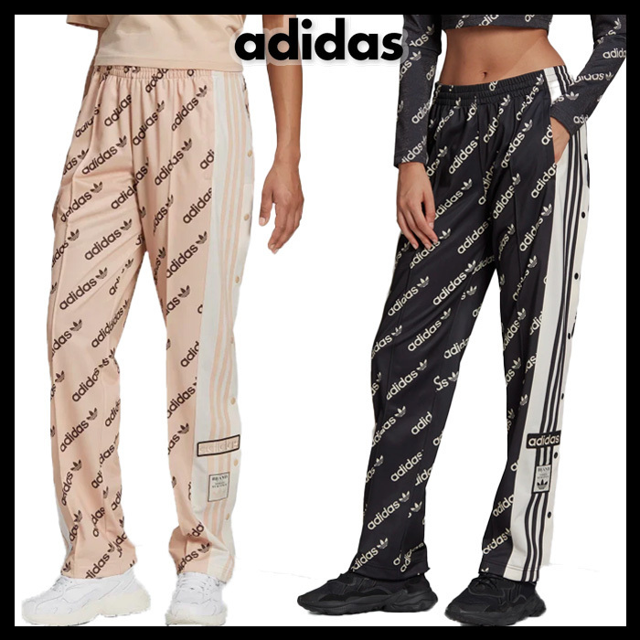 【adidas】ADIBREAK オールオーバー ロゴ サイドスナップ パンツ