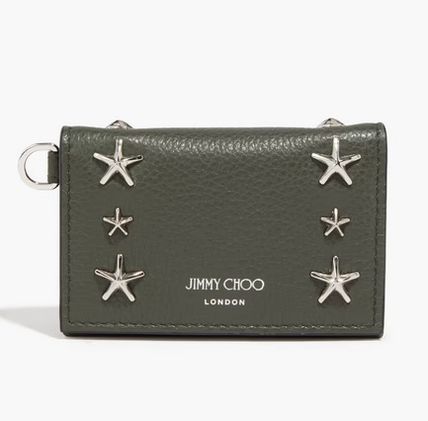 Jimmy Choo Card Holders Unisex Street Style Leather Logo Card Holders