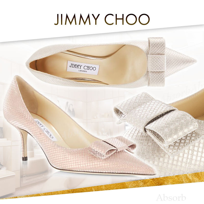 【23AW NEW】Jimmy Choo / Love/Bow 65 グリッターパンプス /2色