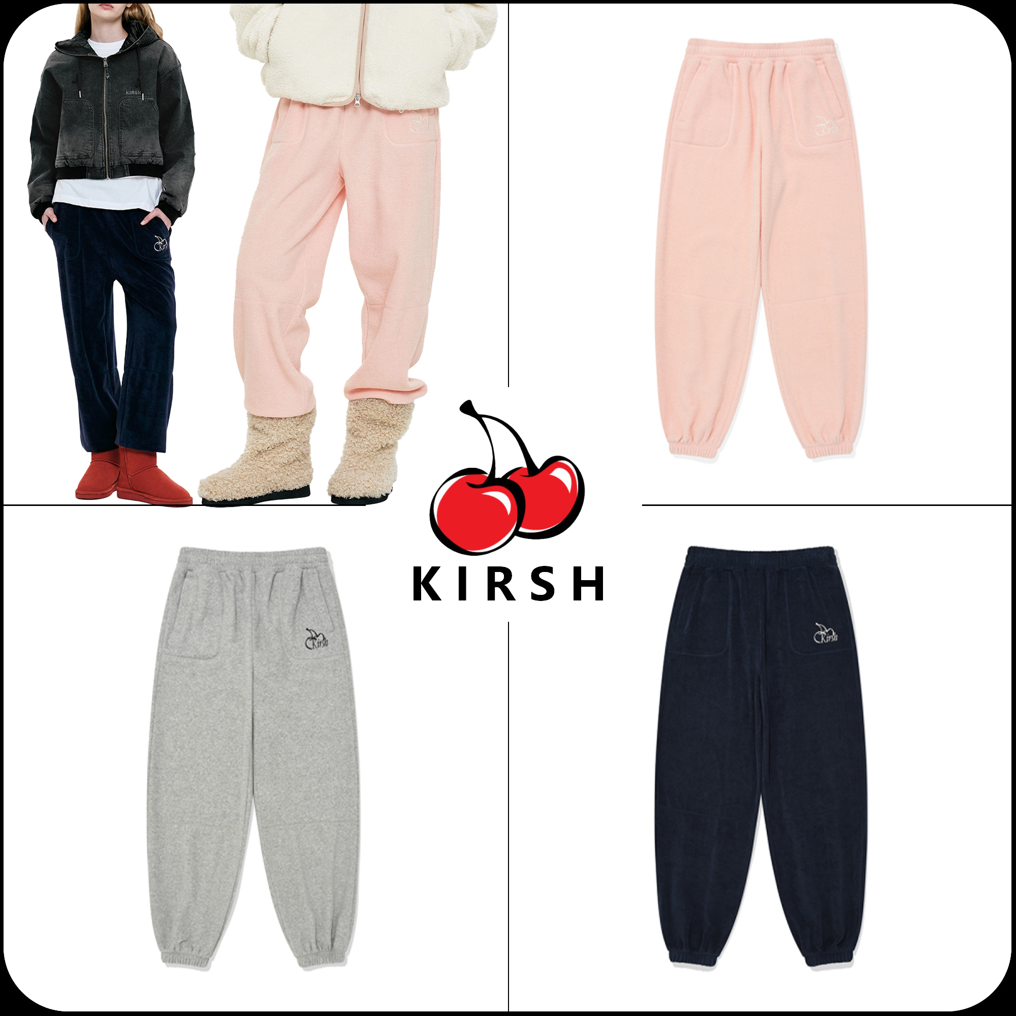 [ KIRSH ]★CHERRY TERRY JOGGER PANTS
