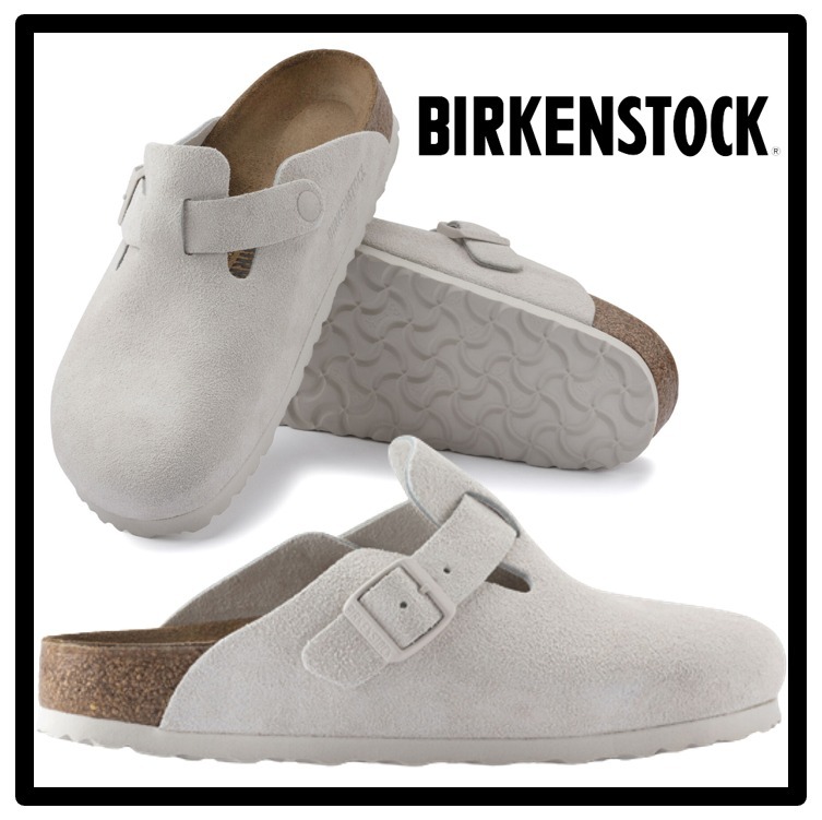 ★関税込★Birkenstock★Boston Soft Footbed Antique White★