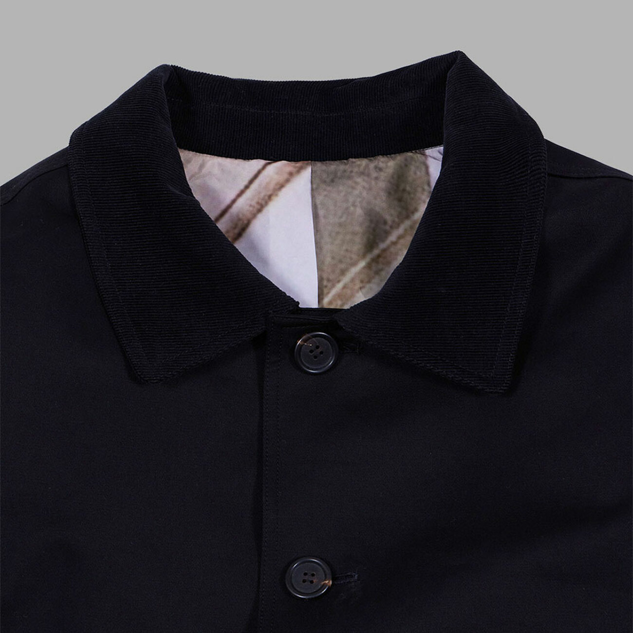 THE MUSEUM VISITOR]☆CORDUROY COLLAR MAC COAT (THE MUSEUM