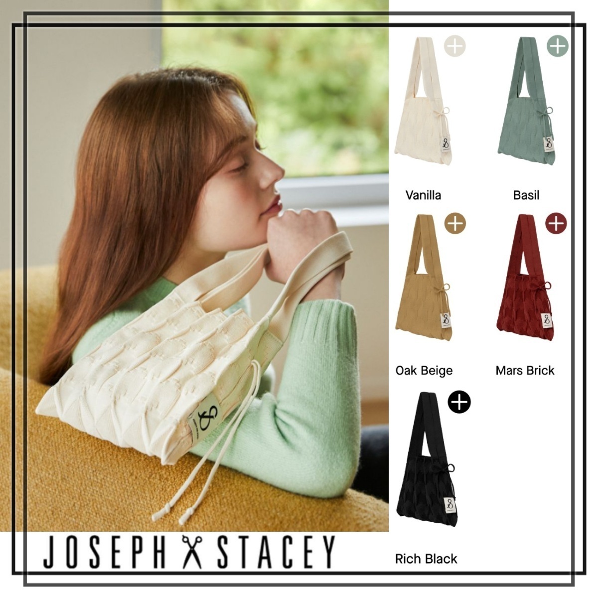 【JOSEPH&STACEY】Lucky Pleats Knit S Pretzel 韓国発 バッグ