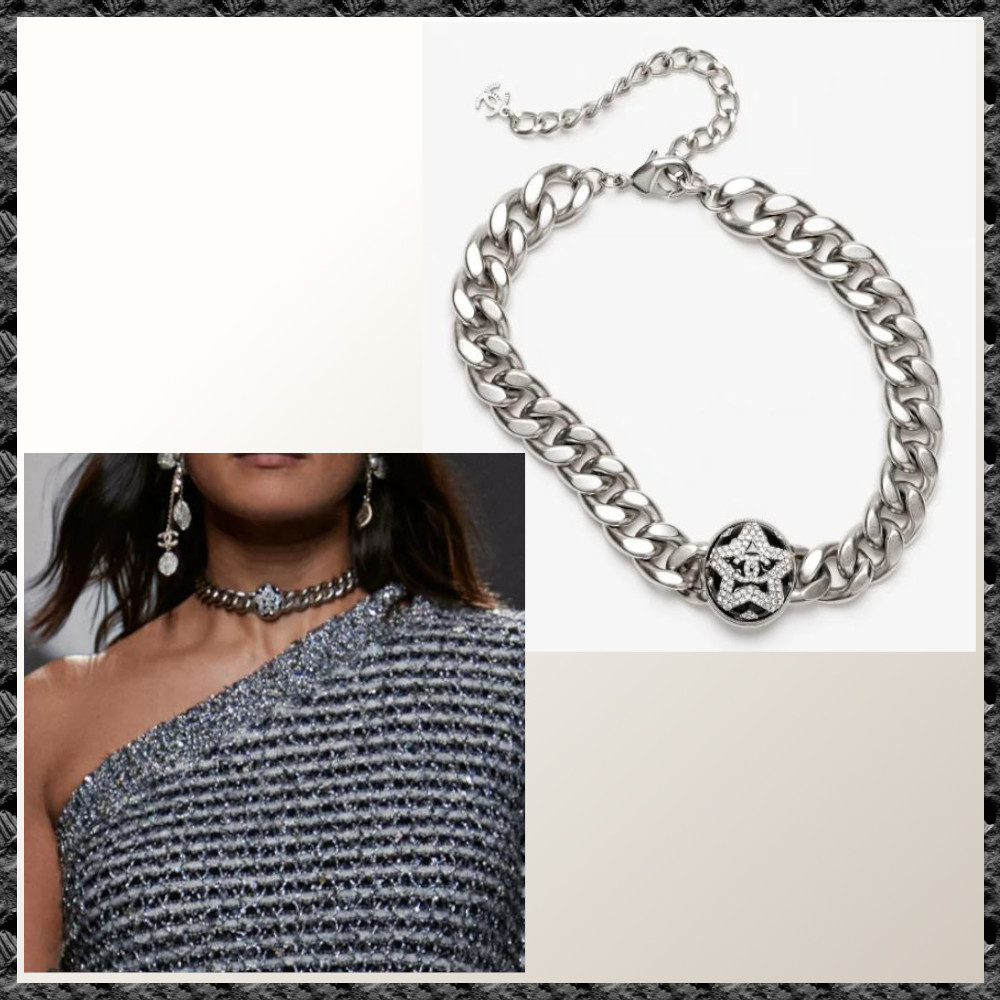 2023/24FW◆送料込【CHANEL】チョーカー メタル シルバー