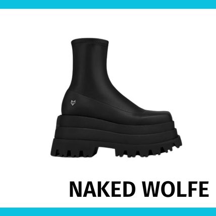 Naked Wolfe More Boots Square Toe Platform Rubber Sole Casual Style Street Style