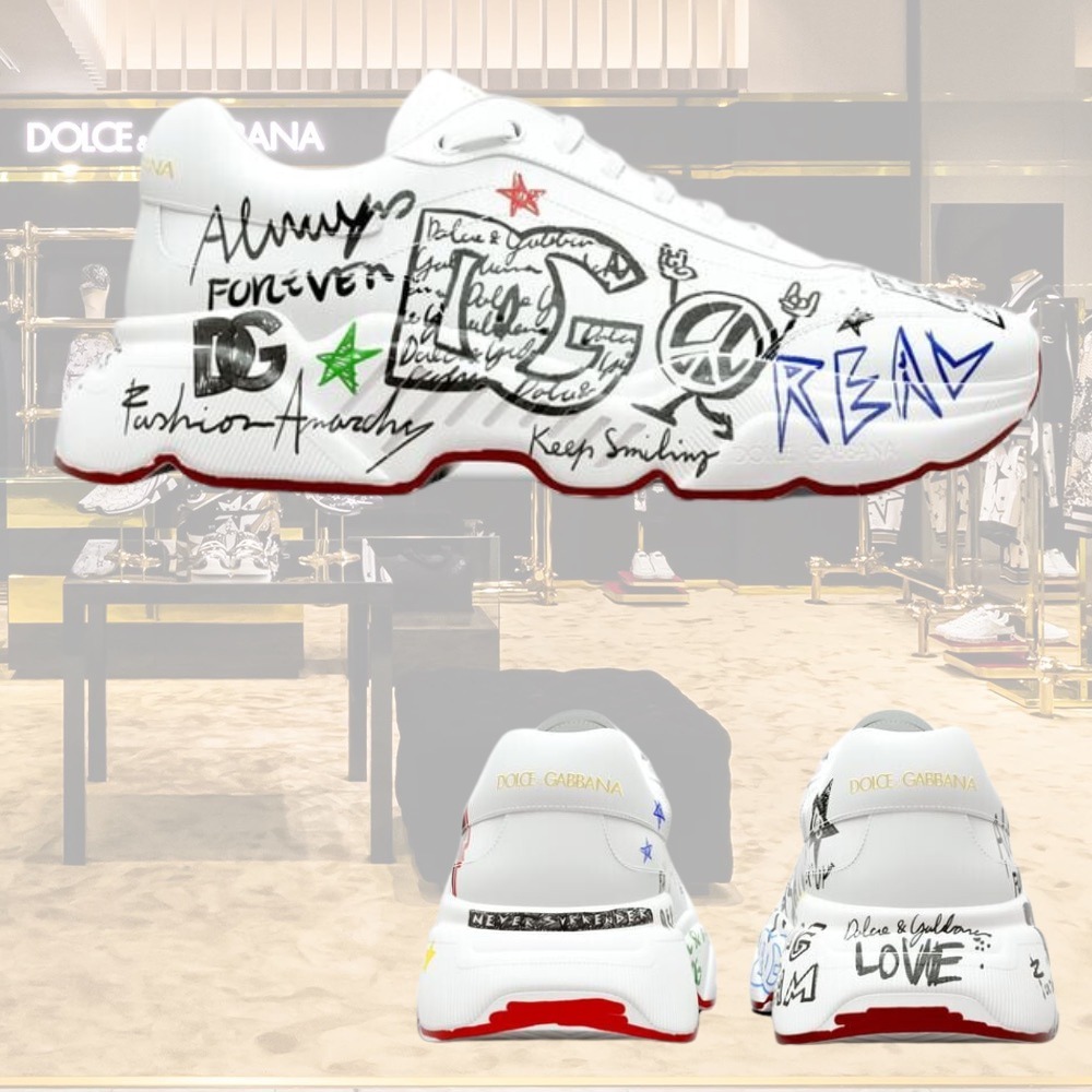 【D＆G】カーフスキン ナッパ デイマスター スニーカー