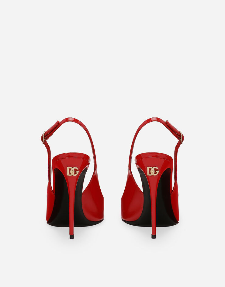 【DOLCE＆GABBANA】パテントレザースリングバック DOLCE＆GABBANA】パテントレザースリングバック