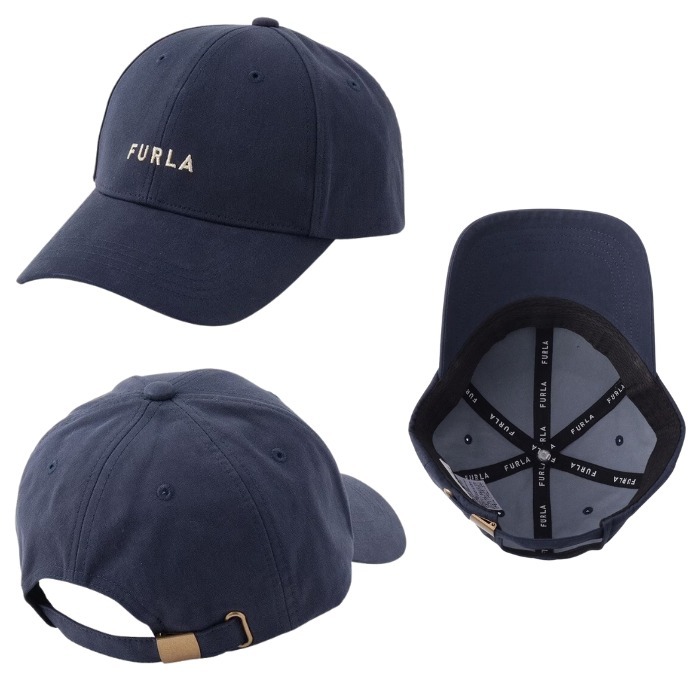国内即発【FURLA】フロントロゴ刺繍キャップ UV 国内発送**FURLA** フルラ フロントロゴ刺繍キャップ UV (FURLA