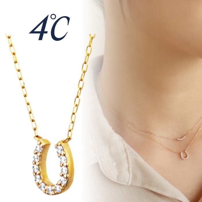◆国内発送◆【4℃】K10イエローゴールド ネックレス