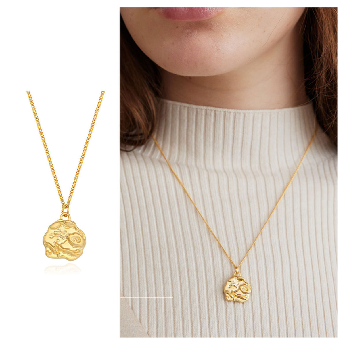 ネックレス・ペンダント VINTAGE HOLLYWOOD Bumpy Round Necklace BMR660