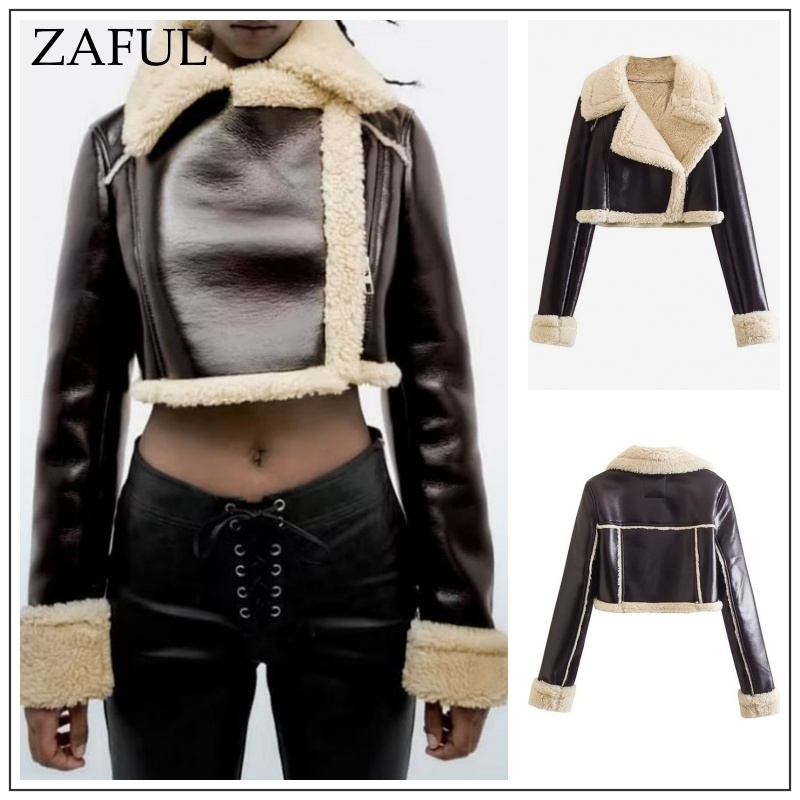 ZAFUL PU フェイクファー バイカージャケット【送料込み】