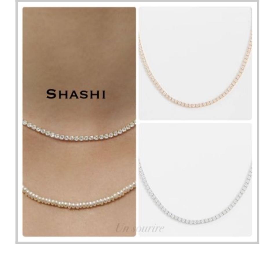 Shashi ロンハーマン取扱 ダイヤモンドテニスネックレス/2色