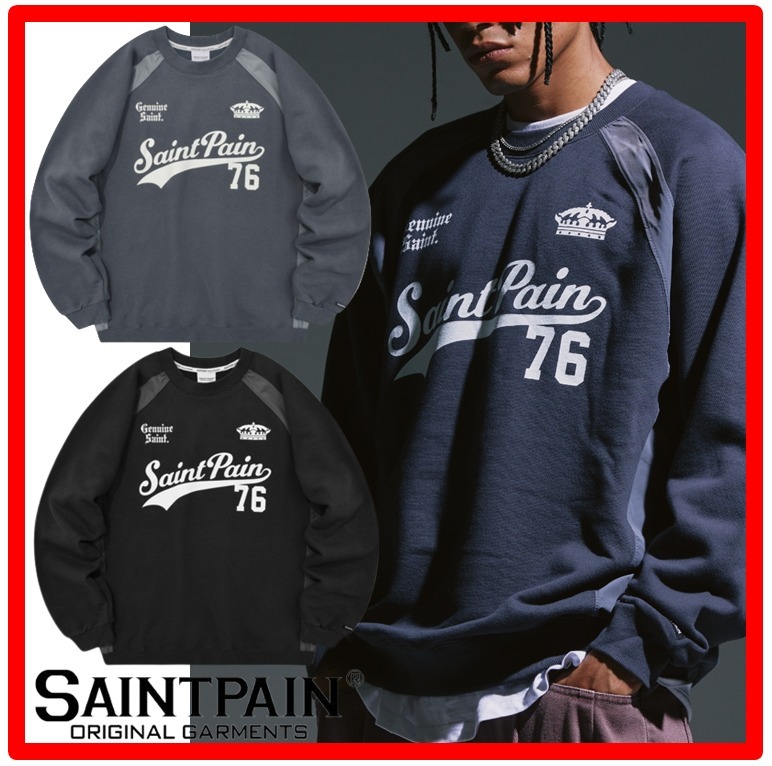 ★韓国の人気★【SAINTPAIN】★SP LEAGUE RAGLAN CREWNEC.K★