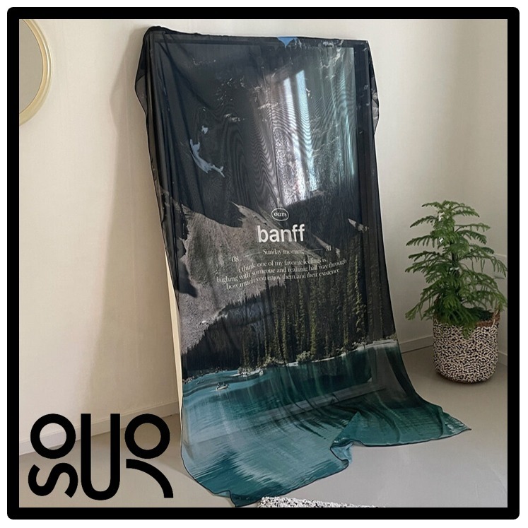 関税込★OURS SHOP★chiffon fabric poster curtain 03 banff_2