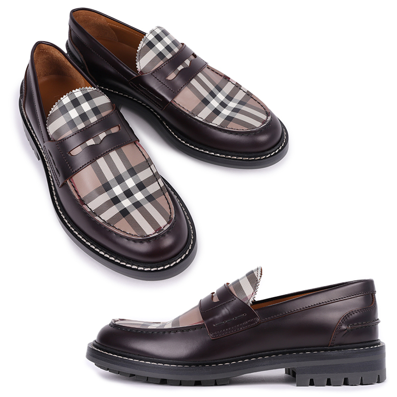 関税負担なし☆Burberry ヴィンテージチェック レザーローファー