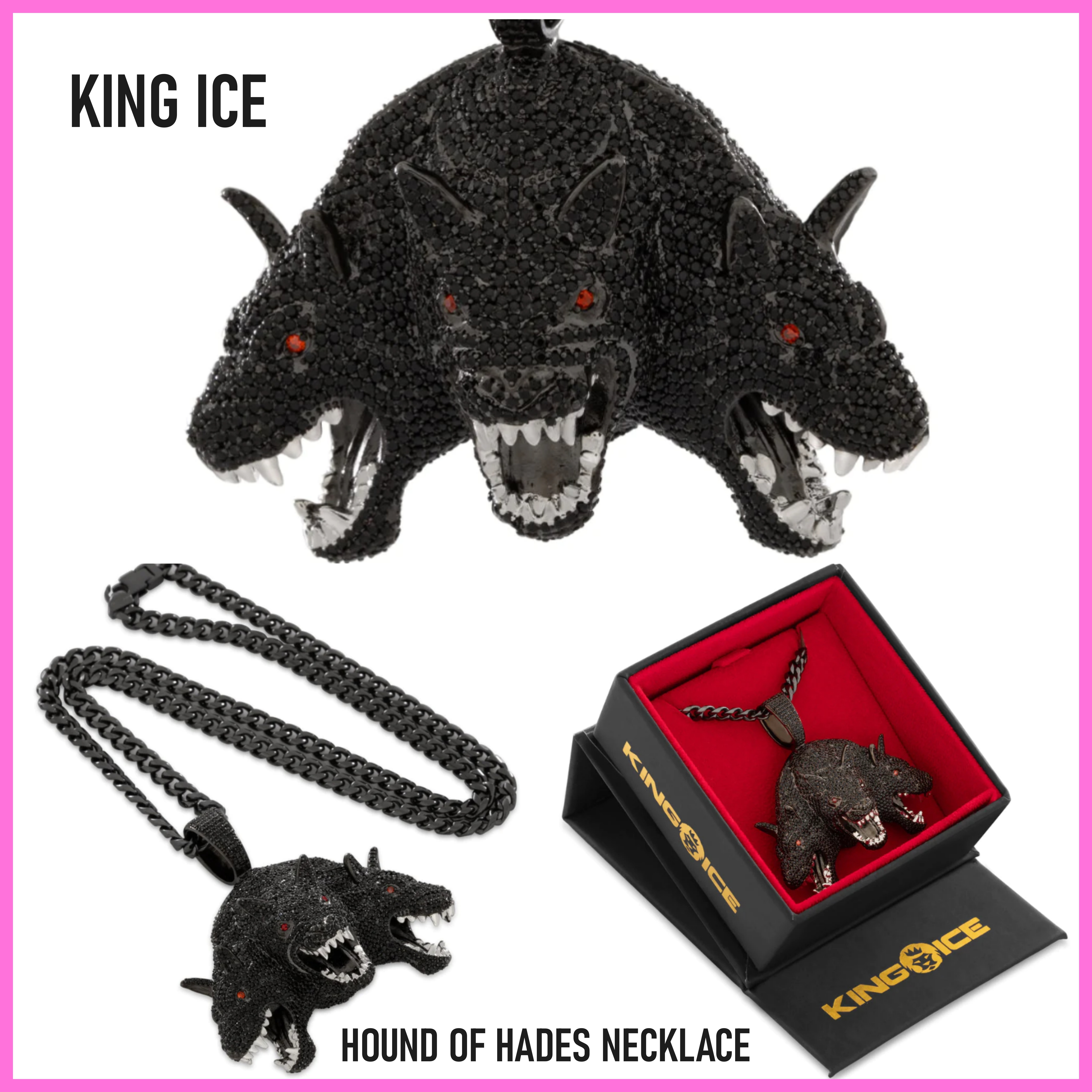 送料関税込【King Ice】HOUND OF HADES NECKLACE☆国内発送♪